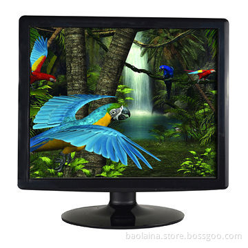 Video game TFT LCD Monitor Plastic Case with VGA/DVI, 12 volt DC input 17-inch
